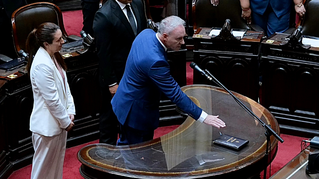 Schneider juró como diputado del bloque radical más chico de la historia