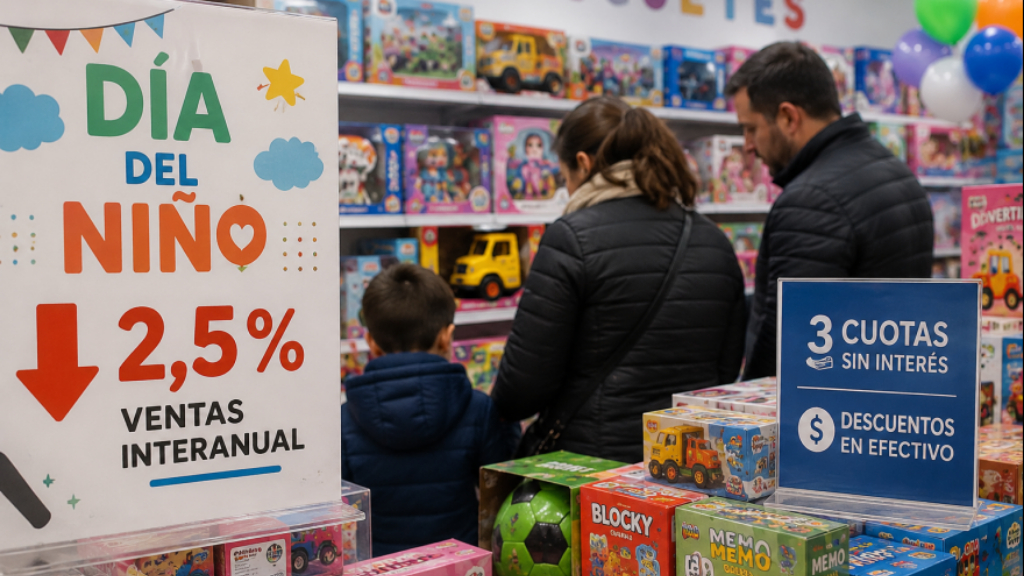 Ni el día del niño salvó al comercio: las ventas bajaron 2,5% interanual