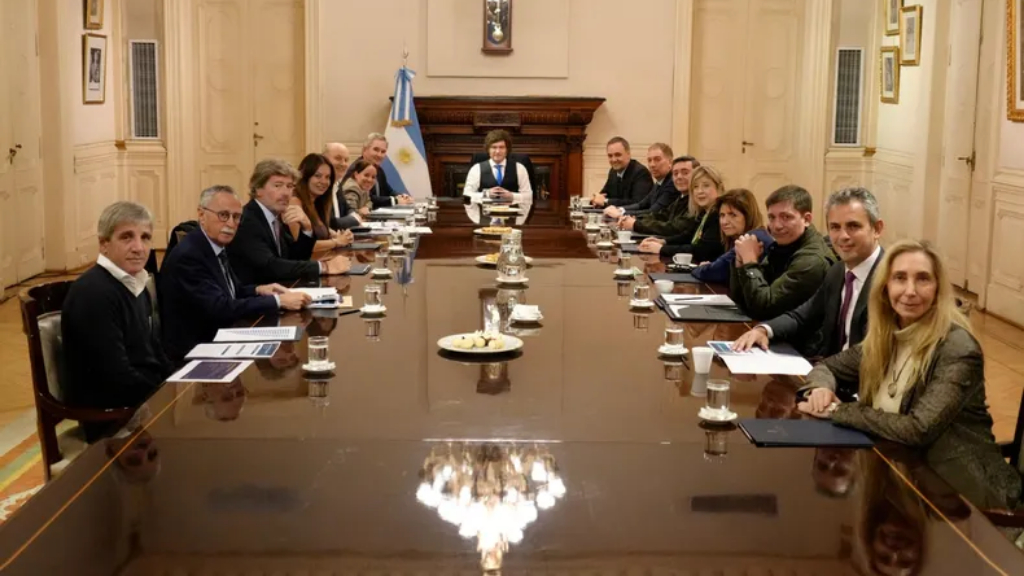 Milei, en la reunión de Gabinete: