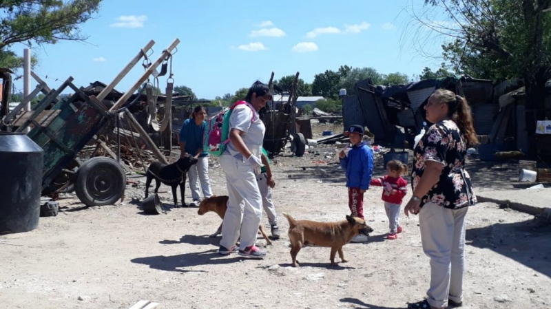 Operativo de zoonosis y salud ambiental en barrio Los Palos