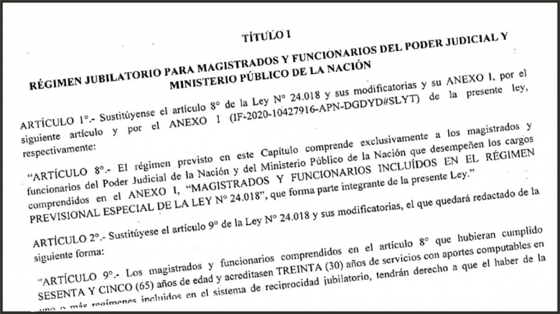 Números para entender la necesidad del cambio en jubilaciones en la Justicia y Servicio Exterior