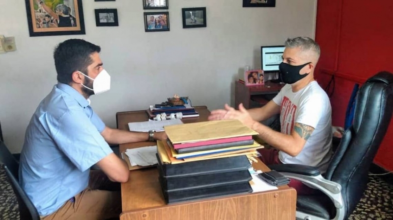 Barberán se reunió con Toledo y le pidió vacunas para los municipales