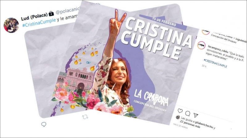 Cristina cumplió y La Cámpora uruguayense saludó
