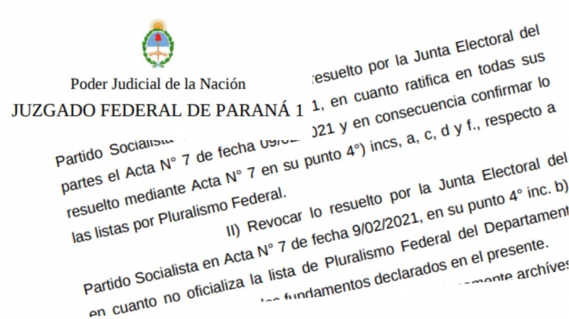 La justicia le bajó la lista a González y a Meillard y quedó lista única en el PS