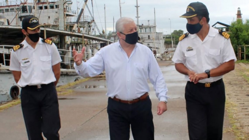 Lauritto logró que la Armada trabaje en el mantenimiento del río