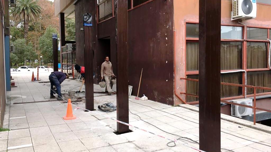 Comenzó la construcción de una galería techada en el Centro Cívico