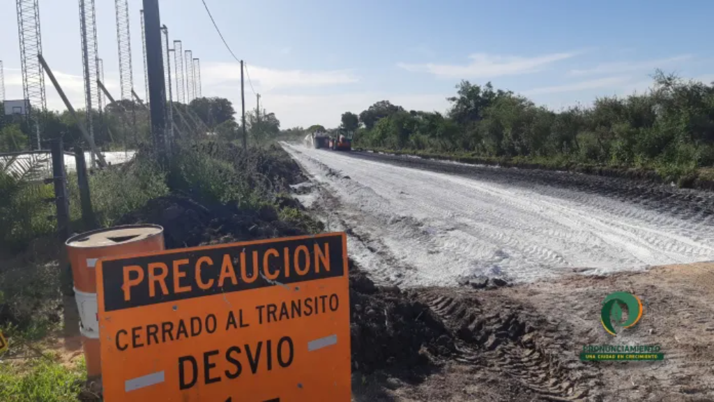 Pronunciamiento: se trabaja en el desvío del tránsito pesado