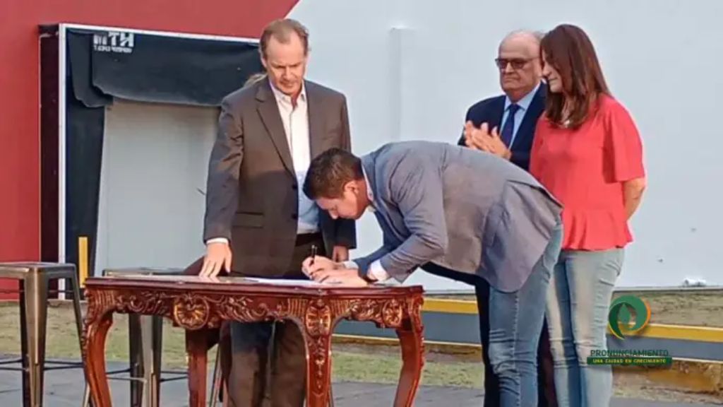 Pronunciamiento: El Municipio recibió un aporte para el parque industrial