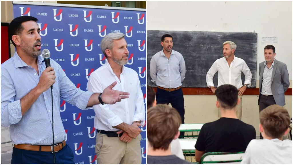 Filipuzzi metió a Frigerio en el acto de ingreso de la Uader