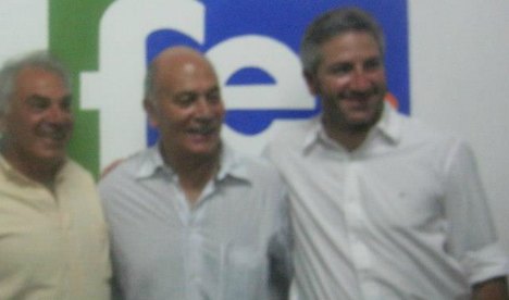 Ruíz Orrico en la presentación del partido del Momo venegas