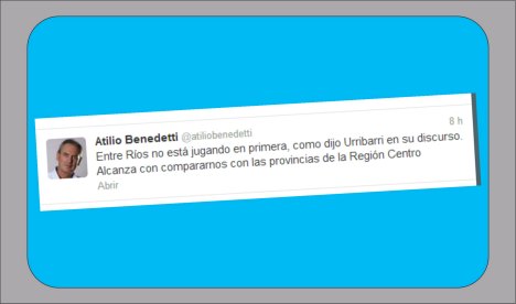 Benedetti contra el discurso de Urribarri