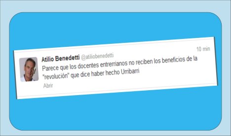 Benedetti irónico con Urribarri