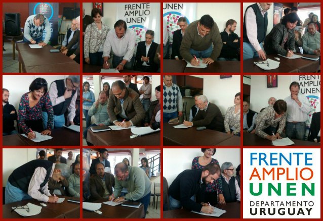 Los firmantes del FAU en Concepción; las imágenes