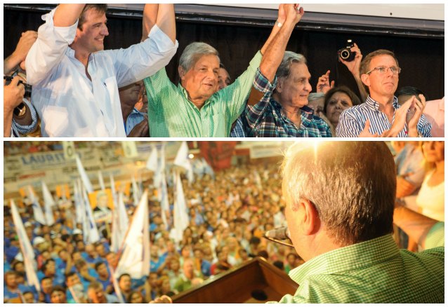 Lauritto armó un espacio con Bahl, Bahíllo y Solanas y lo presentó en un acto multitudinario
