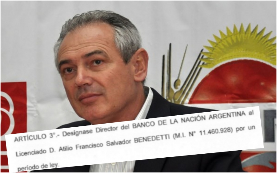 Benedetti, al directorio del Banco Nación