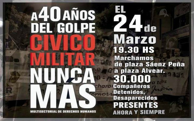 Convocan para la marcha del 24