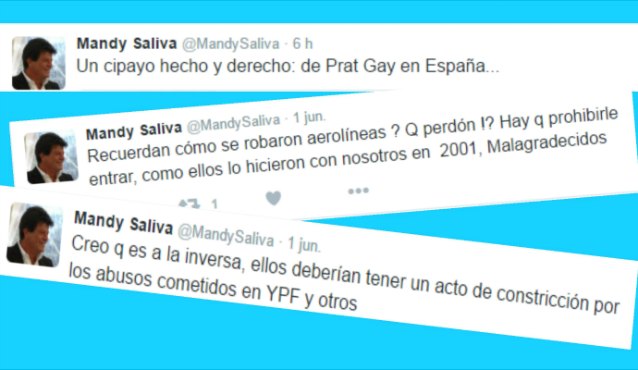 Para Saliva, Prat Gay es un “cipayo, hecho y derecho” por pedirle perdón a los empresarios españoles