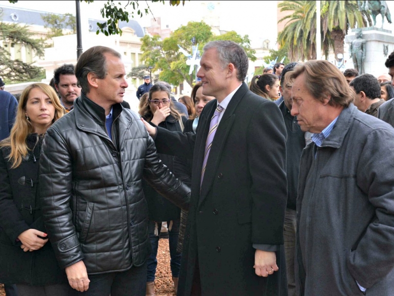 Bordet, presente, en el acto por la AMIA