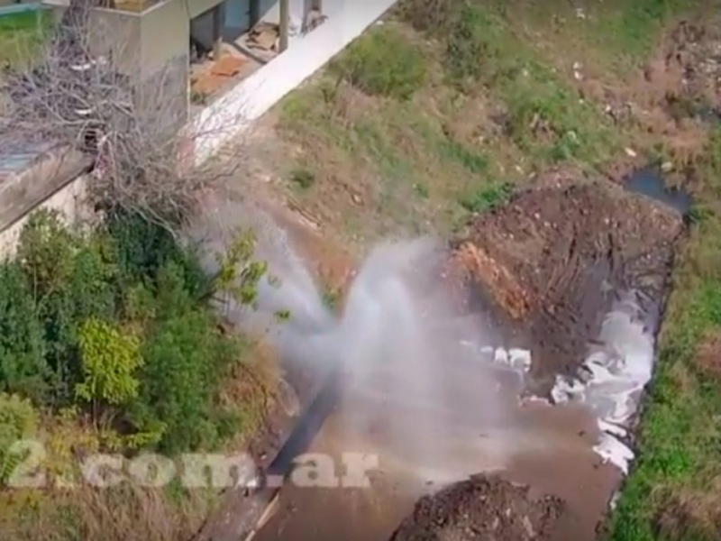 Pruebas en las nuevas cañerías y bombas de la Planta de Agua