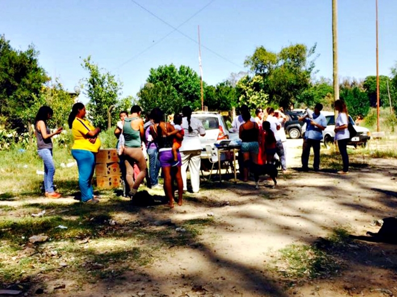Operativo sanitario en barrio La Escondida
