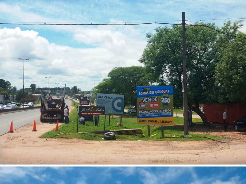 Nuevo operativo de retiro de carteles en la vía pública