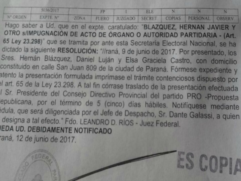 Tambalea la interna del PRO: la Justicia aceptó la denuncia de la Alberdi